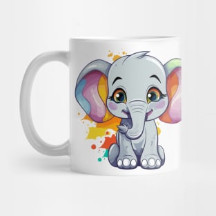 happy elephant cartoon v2 Mug